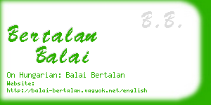 bertalan balai business card